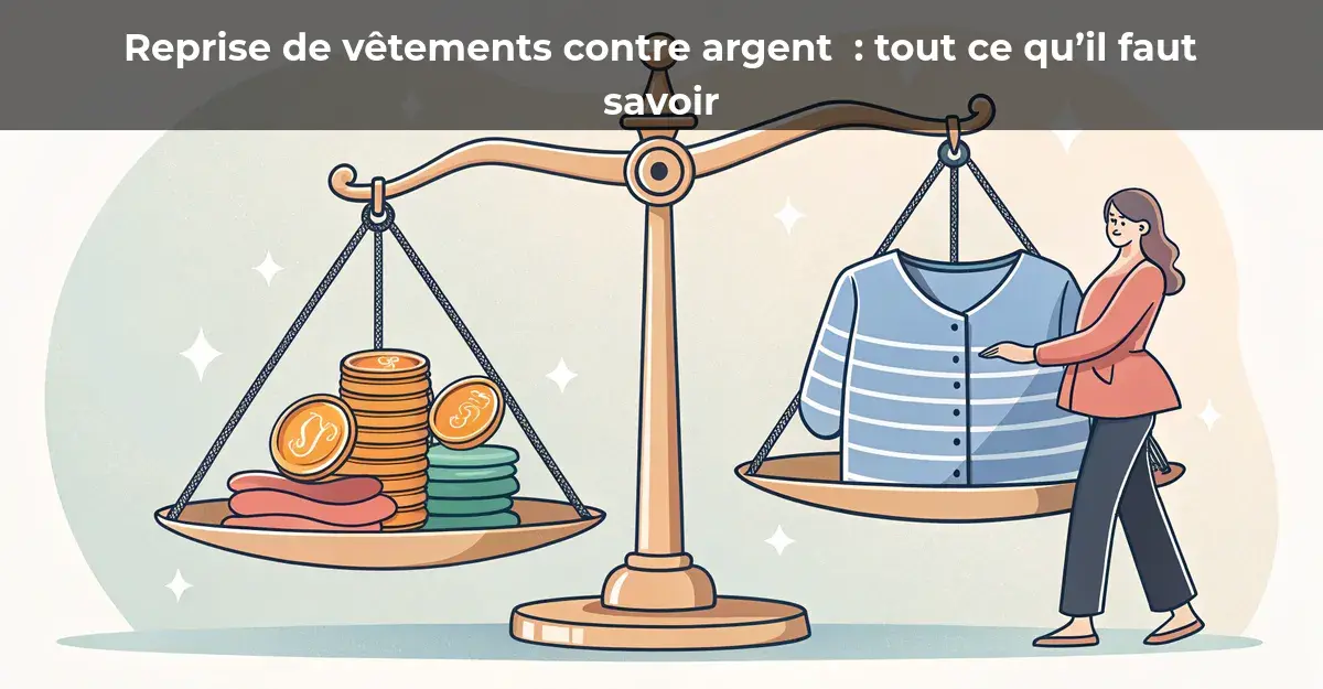 Reprise de vêtements contre argent : tout ce qu’il faut savoir