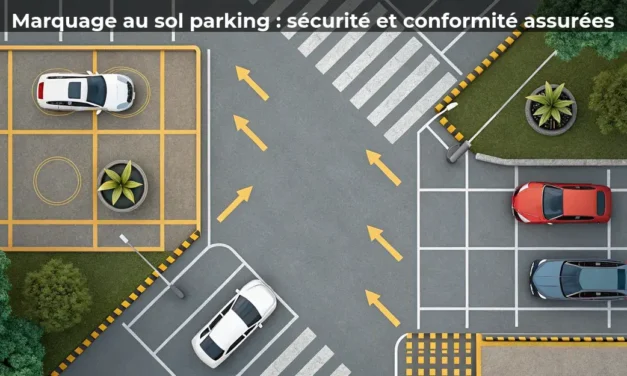 Marquage au sol parking&nbsp;: sécurité et conformité assurées