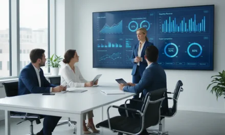 Manager consultant un tableau de bord de gestion axée sur les résultats