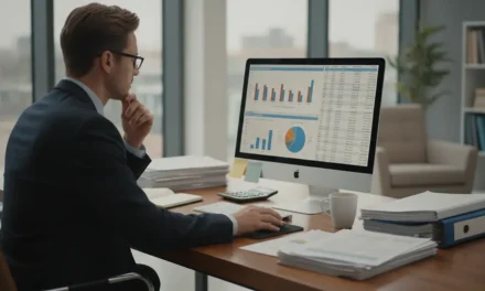 Expert-comptable analysant un bilan financier